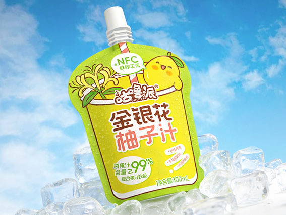 福禄设计/金银花柚子汁/饮品包装设计